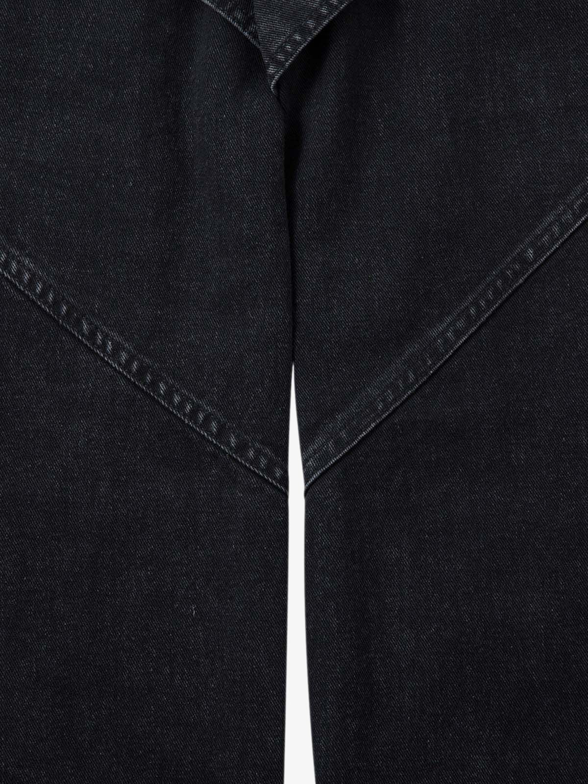 Deconstructed Split Pleated Pocket Cargo Jeans 
