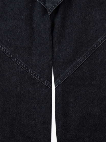 Deconstructed Split Pleated Pocket Cargo Jeans 