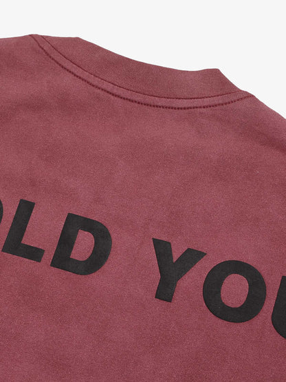 Distressed Gradient Lettering Print T-shirt 