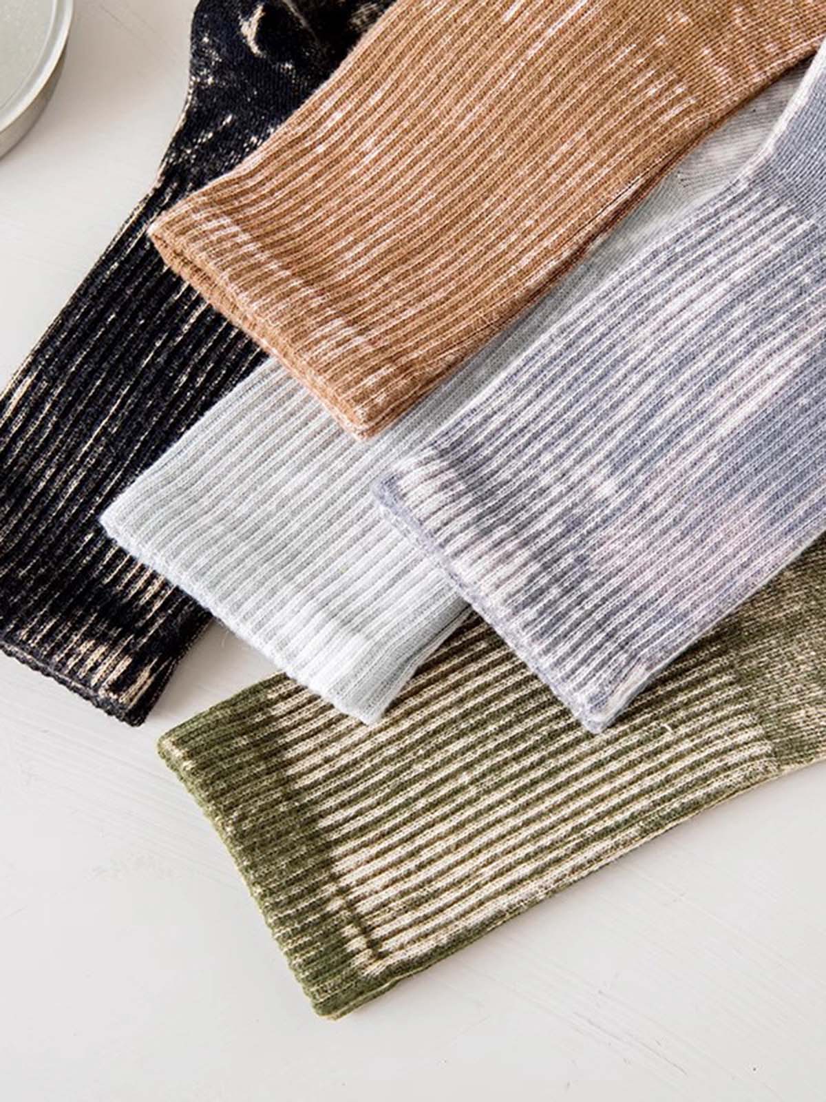 Thesupermade Workwear Distressed Tie-dyed Socks 