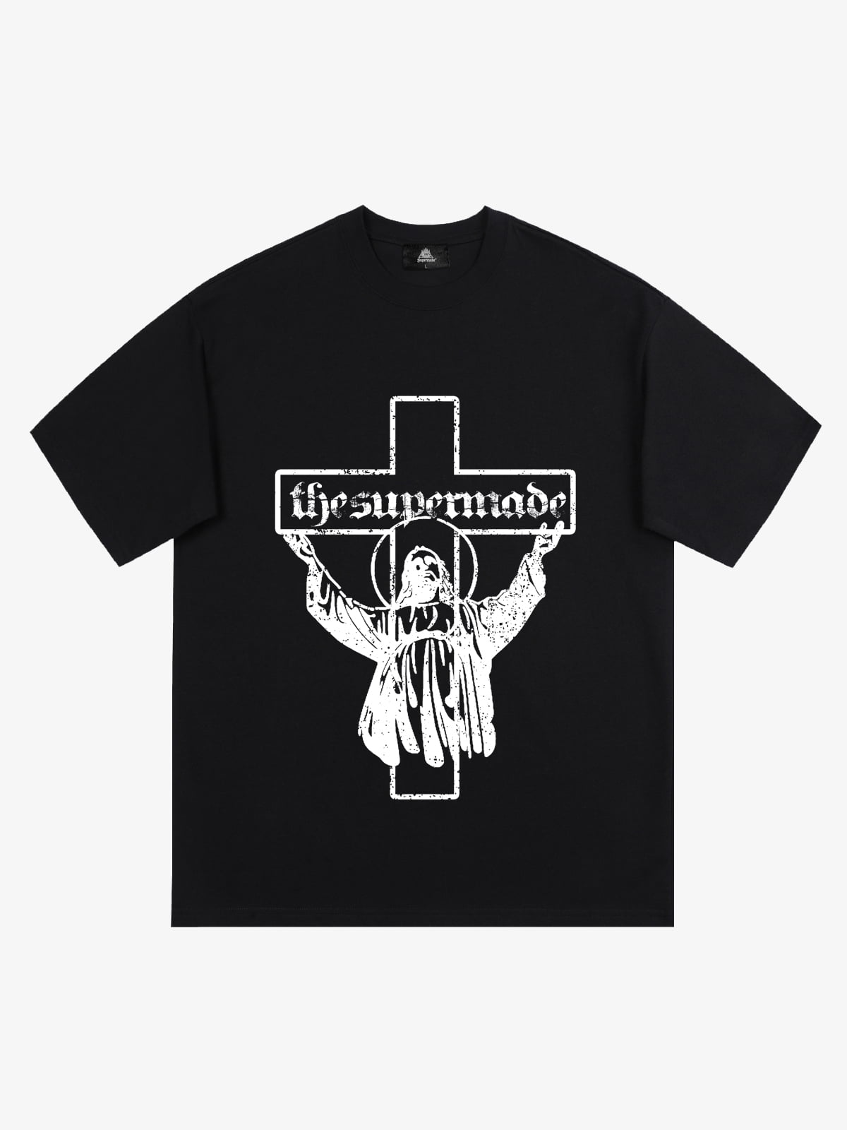Original Distressed Cross Graphic T-Shirt 