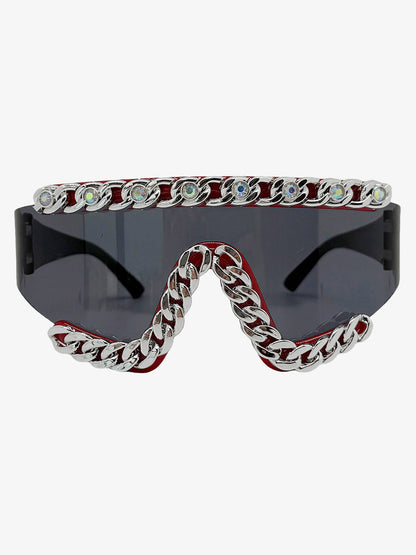 Chain-Embellished Sunglasses 