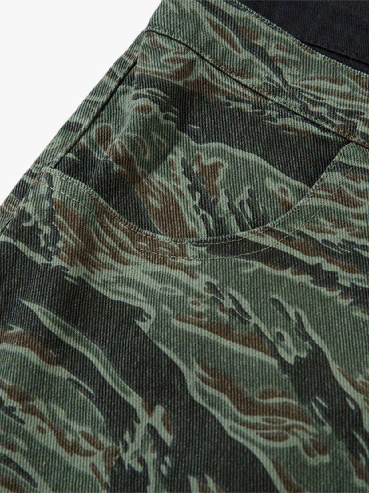 Thesupermade High Street Patchwork Camouflage Contrast Denim Jorts 