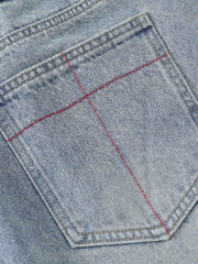 Distressed Tie-Dye Denim Jorts 