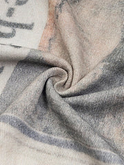 Graffiti Newspaper Baggy Jeans - 2404 