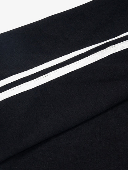 Plaid Patch Knotted Scarf T-Shirt 