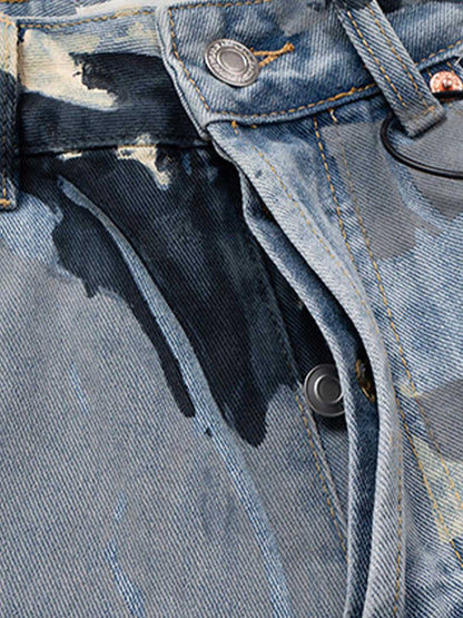 Street Retro Camouflage Baggy Jeans - 2395 