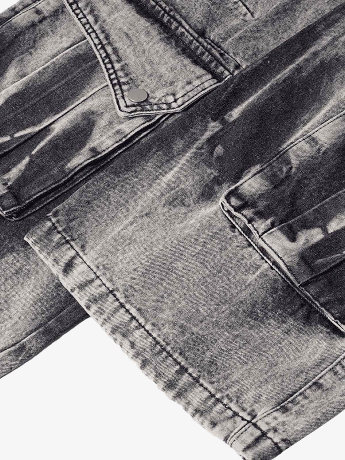 Thesupermade High Street Washed Distressed Work Jeans - 2163 