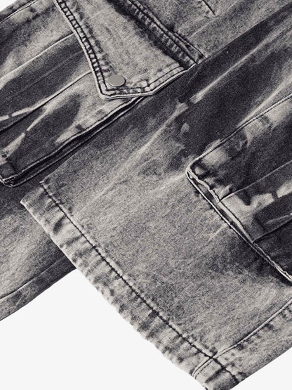 Thesupermade High Street Washed Distressed Work Jeans - 2163 