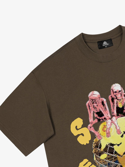 Thesupermade Retro Skull Printed T-shirt 