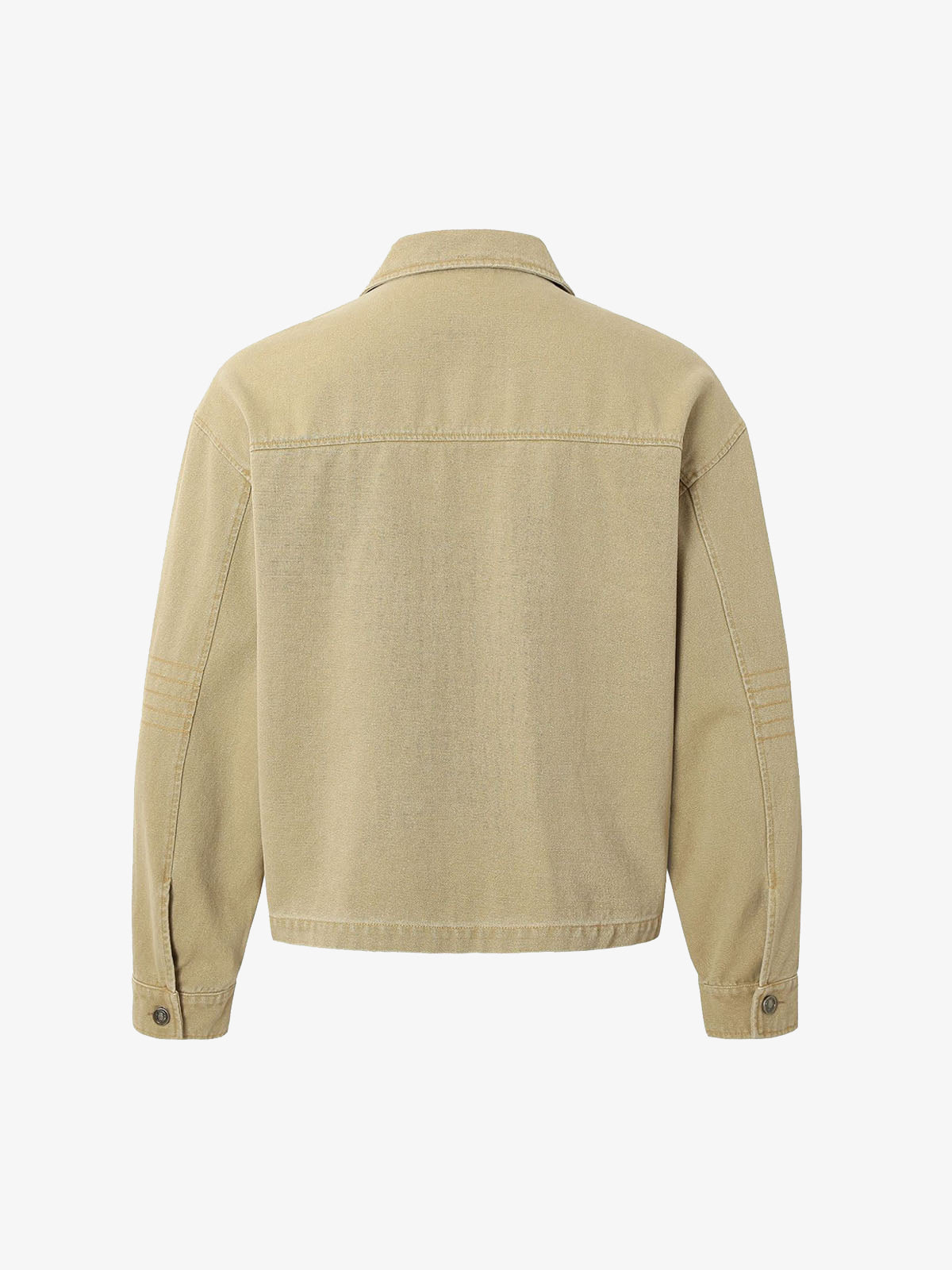 Washed Graffiti Zip Up Workwear Jacket 