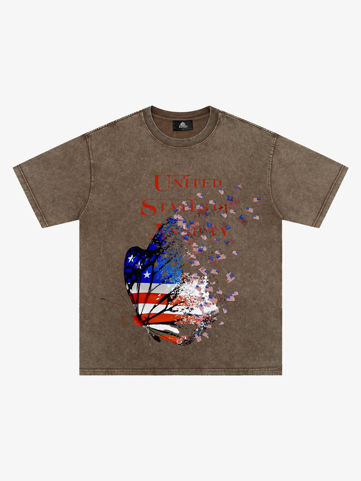 Orginal Street Broken Phantom Butterfly Independence Day T-shirt 