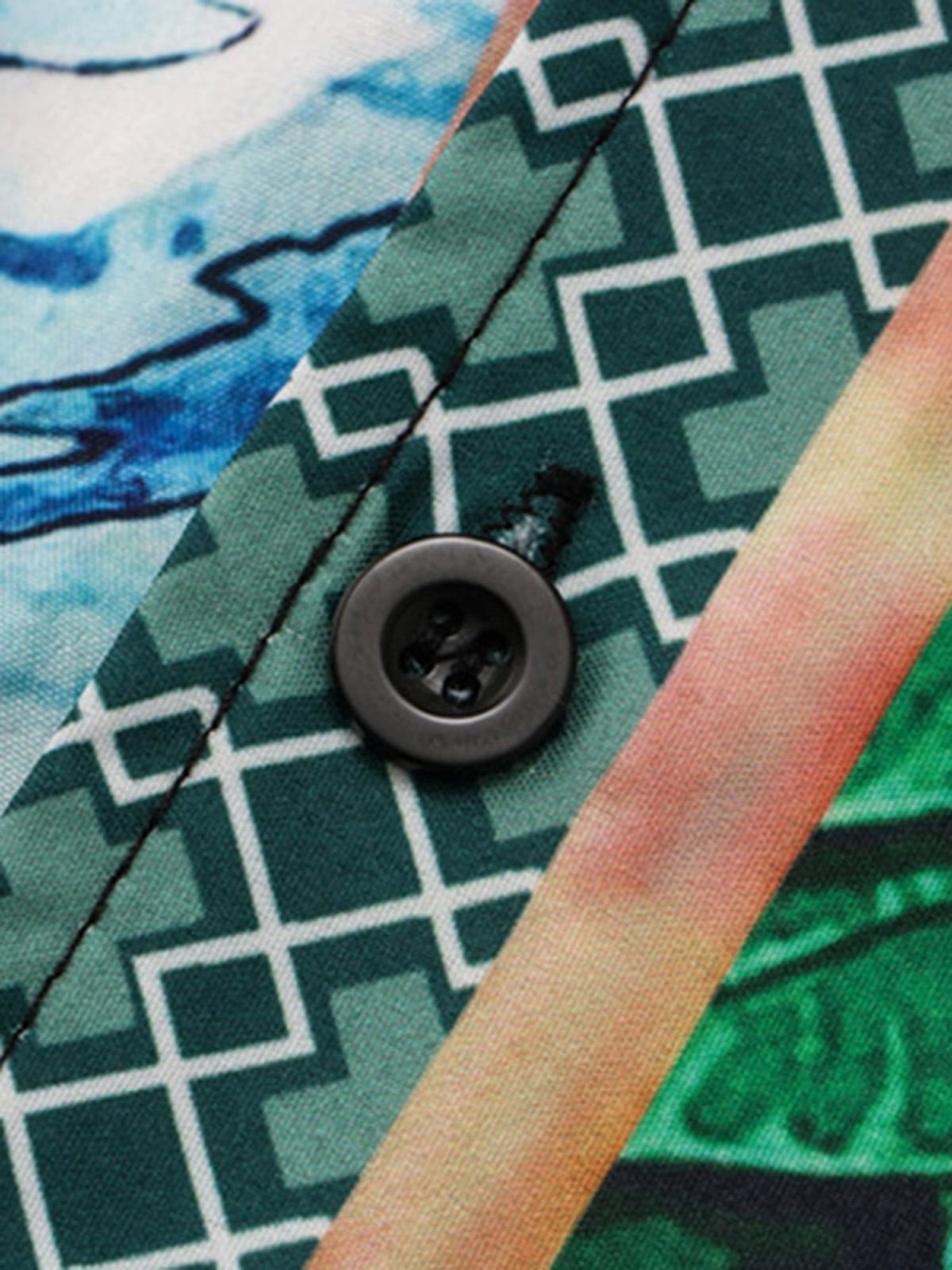 Mountain Coconut Printed Hip-Hop Short Set 
