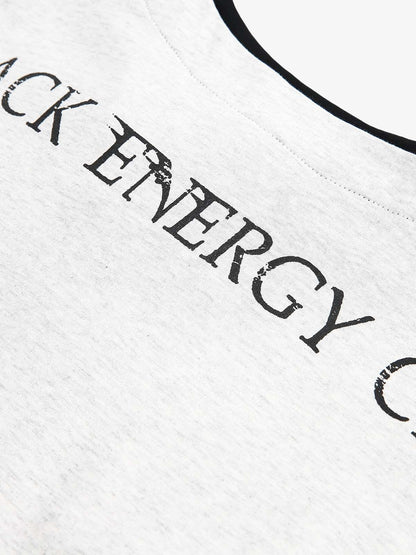 Retro Portrait Print Faux Two-Piece Long Sleeve T-Shirt - 2316 