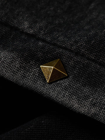 Street Washed Distressed Stitching Rivet Hooded Jacket 