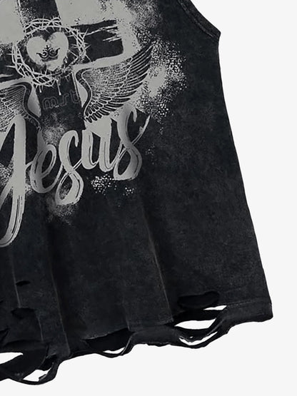 Thesupermade Love Cross Street Rap Sleeveless Vest 