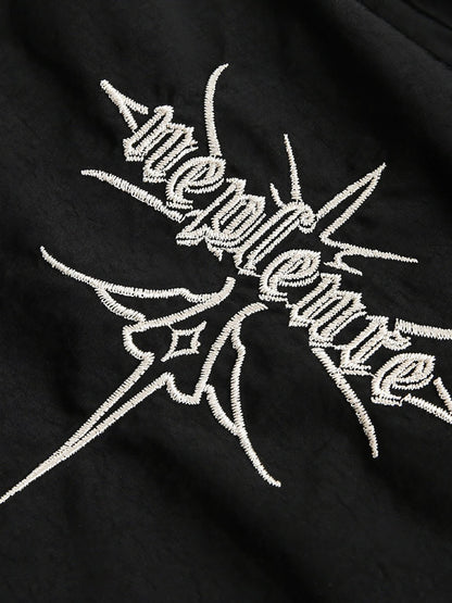 Embroidered Fur Hooded Quilted Jacket 