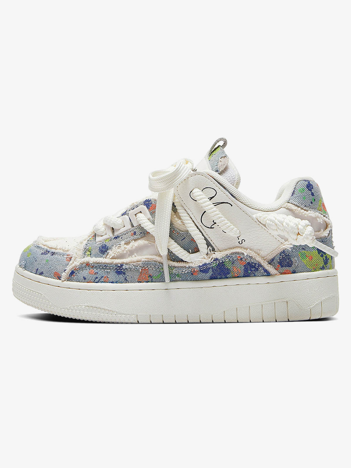 Destruction Series Tassel Contrast Color Sneakers - 2356 