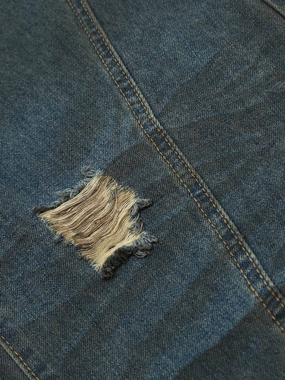 Dirty Dyed Washed Straight Jeans 