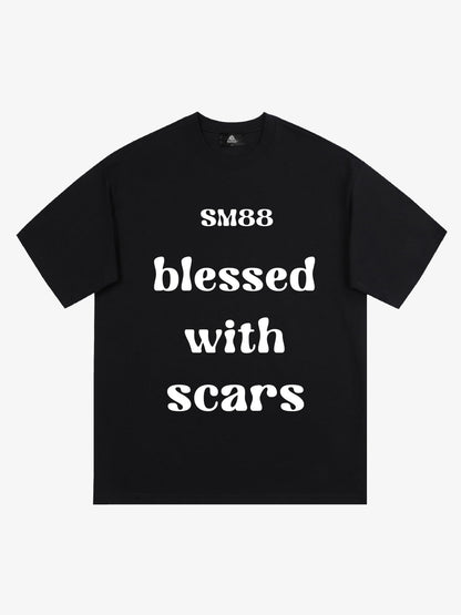 Original "Blessed With Scars" Slogan T-Shirt 