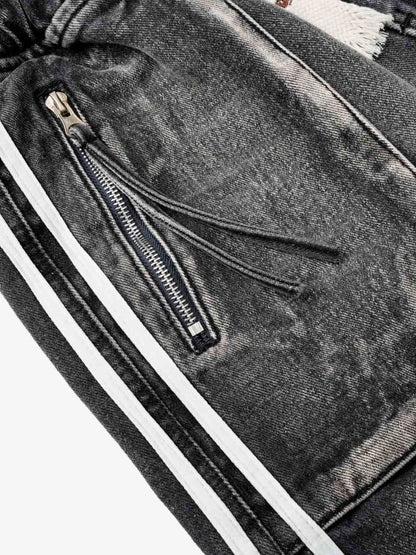 Distressed Cargo Denim Shorts - 2378 