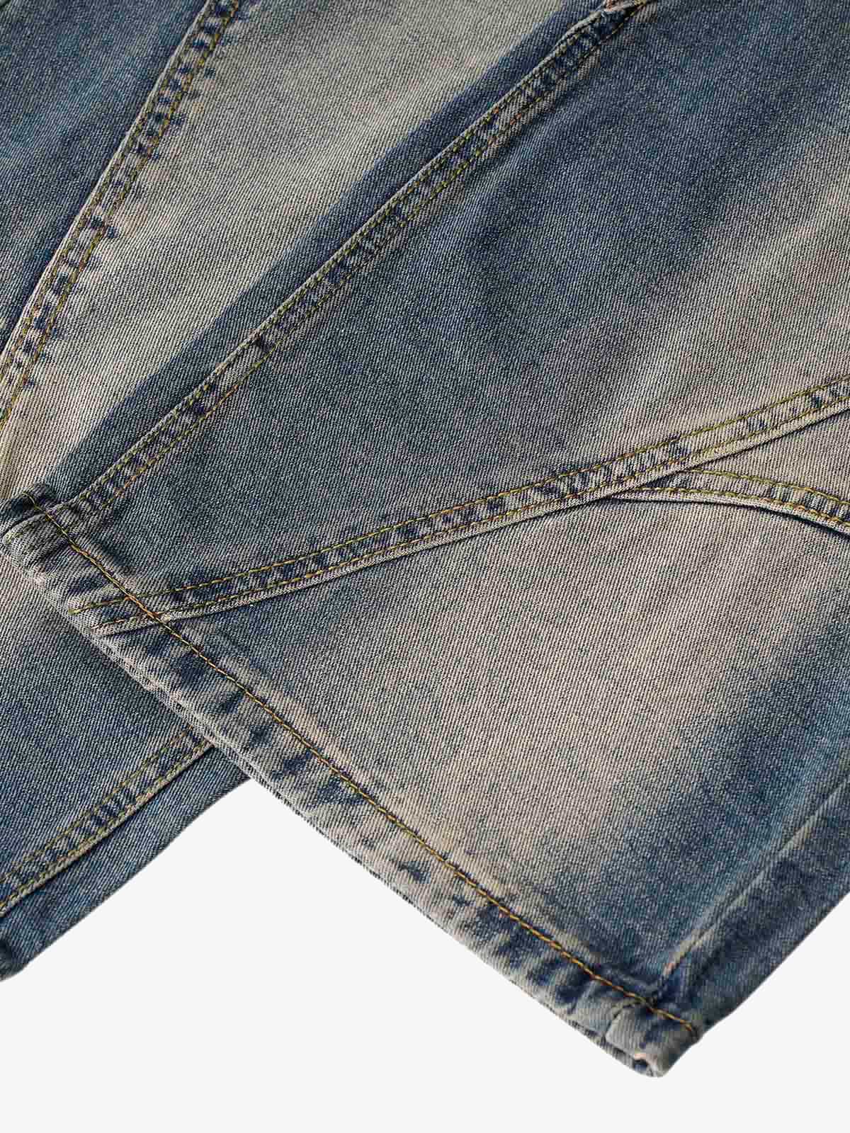 Thesupermade Washed Distressed Baggy Jeans - 2233 