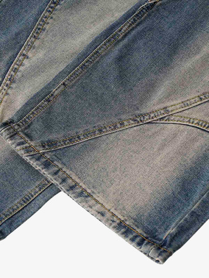Thesupermade Washed Distressed Baggy Jeans - 2233 