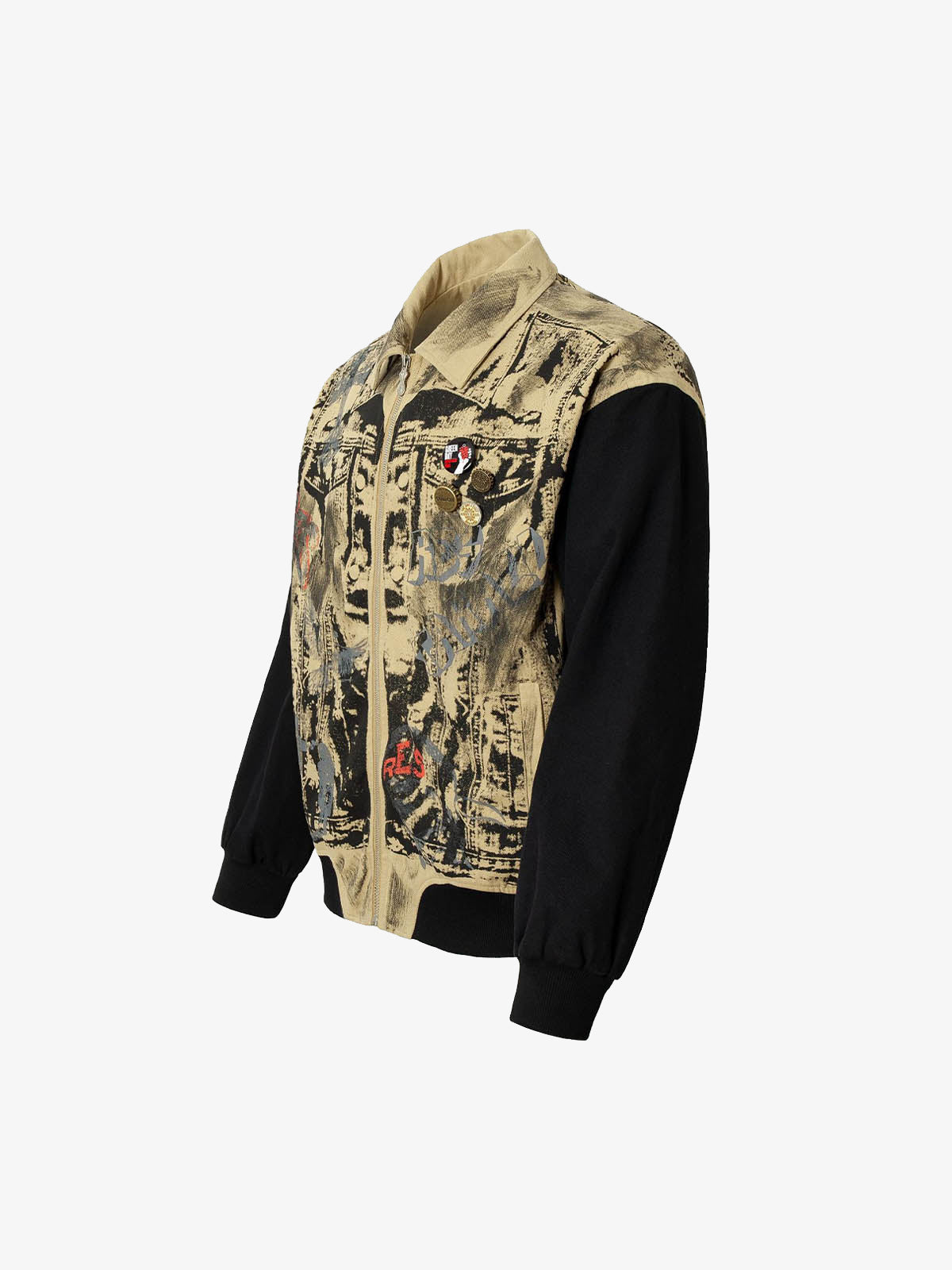 Wasteland Patchwork Graffiti Badge Detroit Jacket 