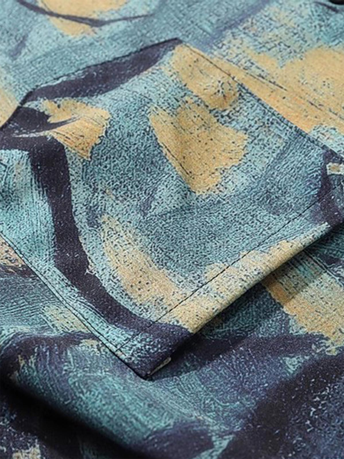 Thesupermade American Retro Tie-dye Casual Set 