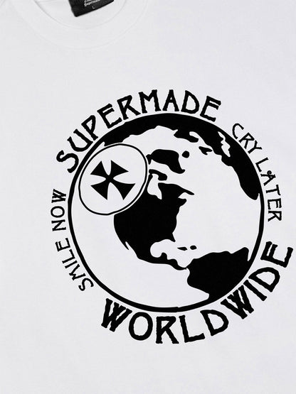 Thesupermade Globe Print T-shirt 