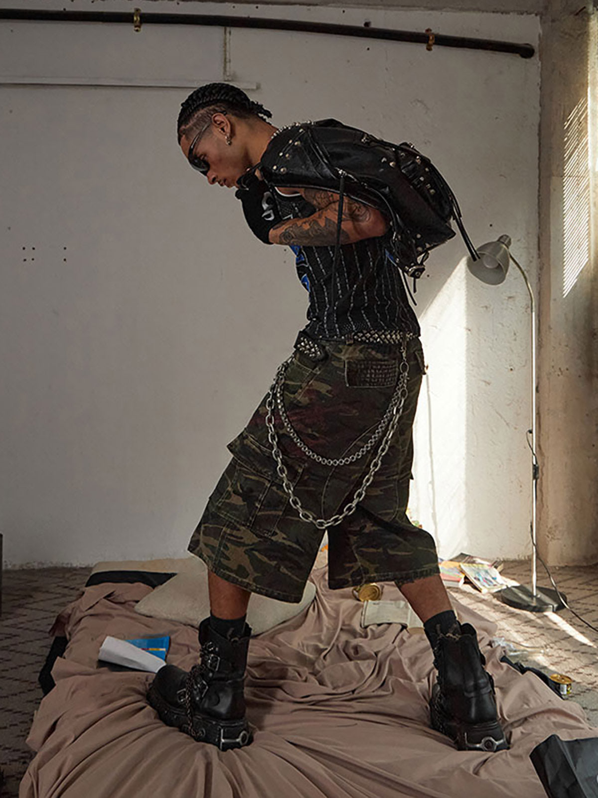 Thesupermade Multi Pockets Camo Jorts 