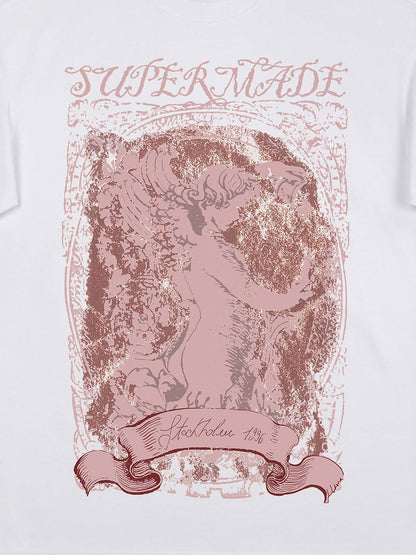 Thesupermade Mottled Angel Street Hip-Hop T-shirt - 2129 