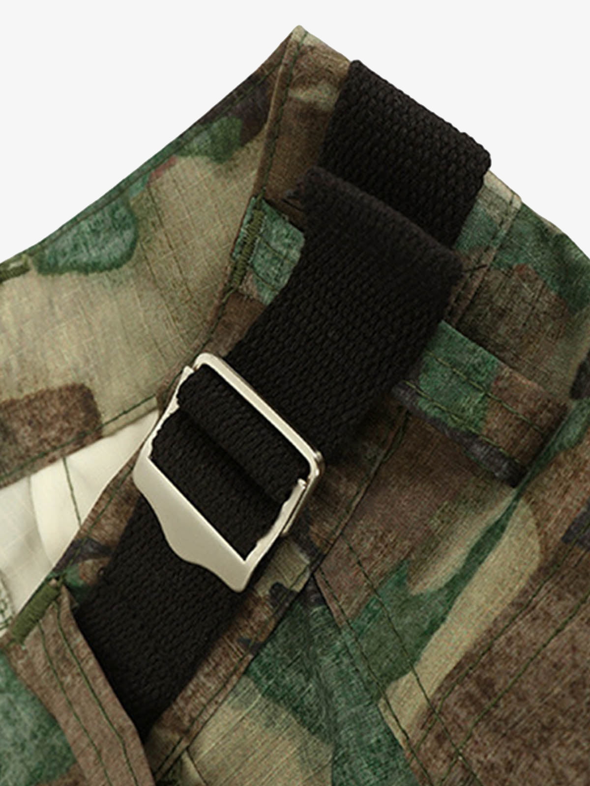 Camouflage Adjustable Belt Cargo Pants 