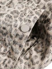 Cotton Cheetah Print Mink Fur Hooded Jacket - 2270 