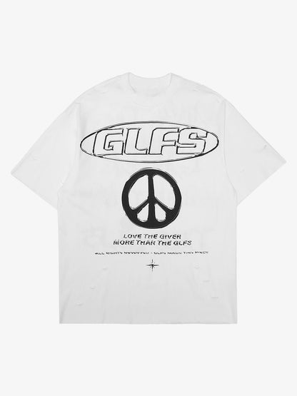 Thesupermade High Street Letter Print Short-sleeved T-shirt 