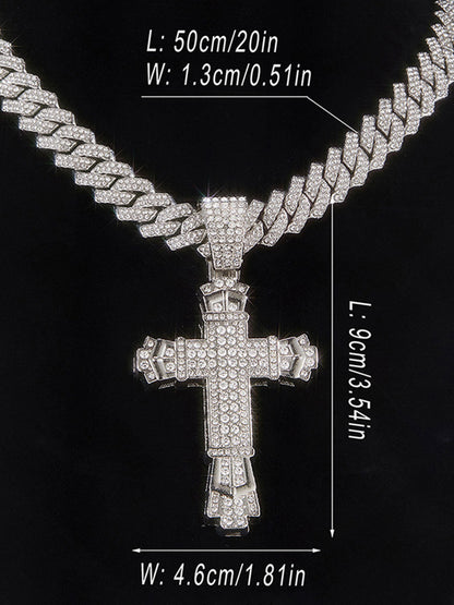 Thesupermade Diamond Cross Necklace - 1970 