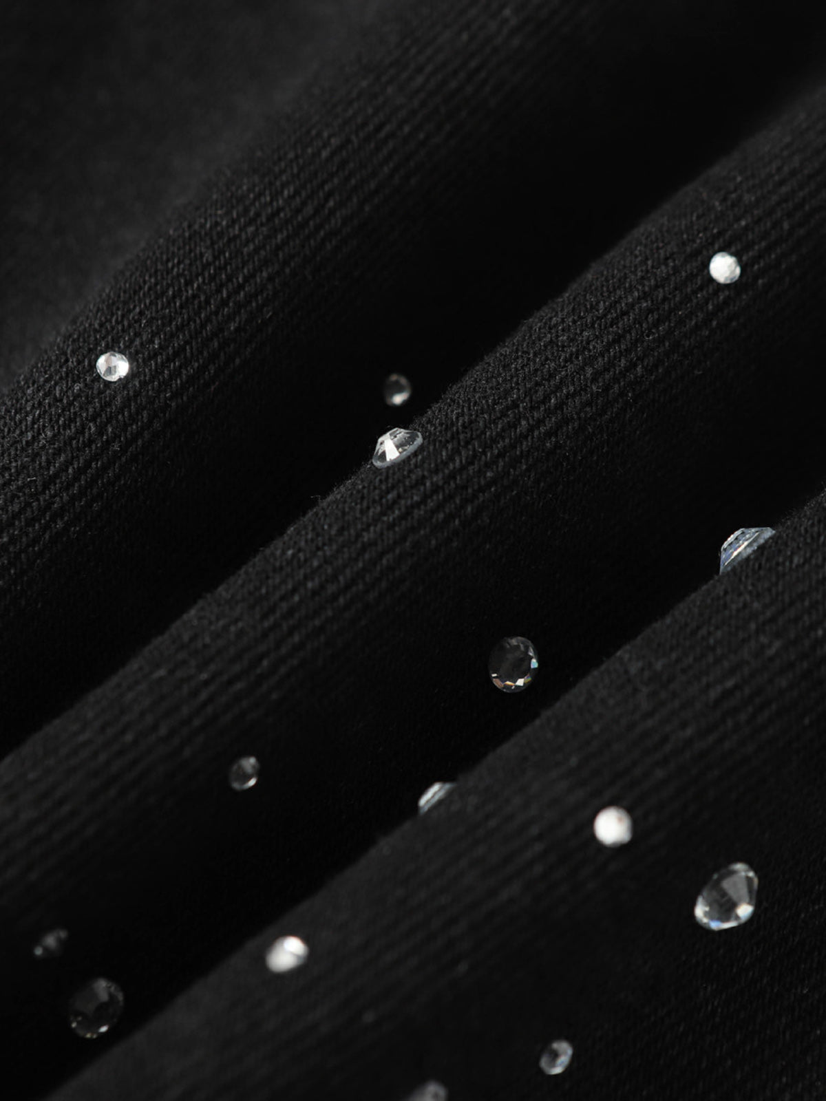 Retro Washed Rhinestone Raw Edge Denim Shorts - 2419 