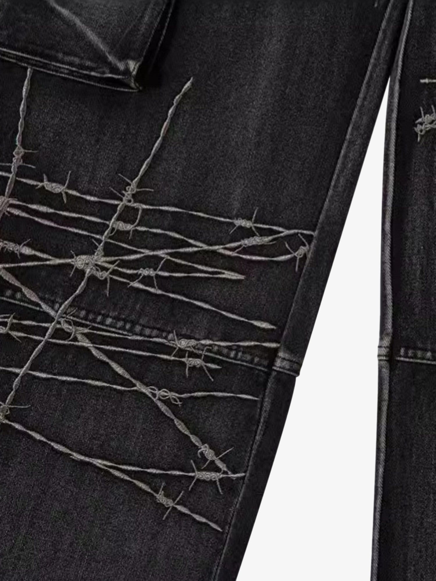 Thesupermade High Street Embroidery Hip-Hop Jeans - 2122 