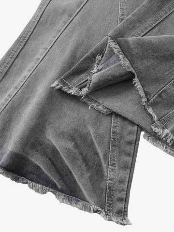 Washed Gradient Flared Jeans 