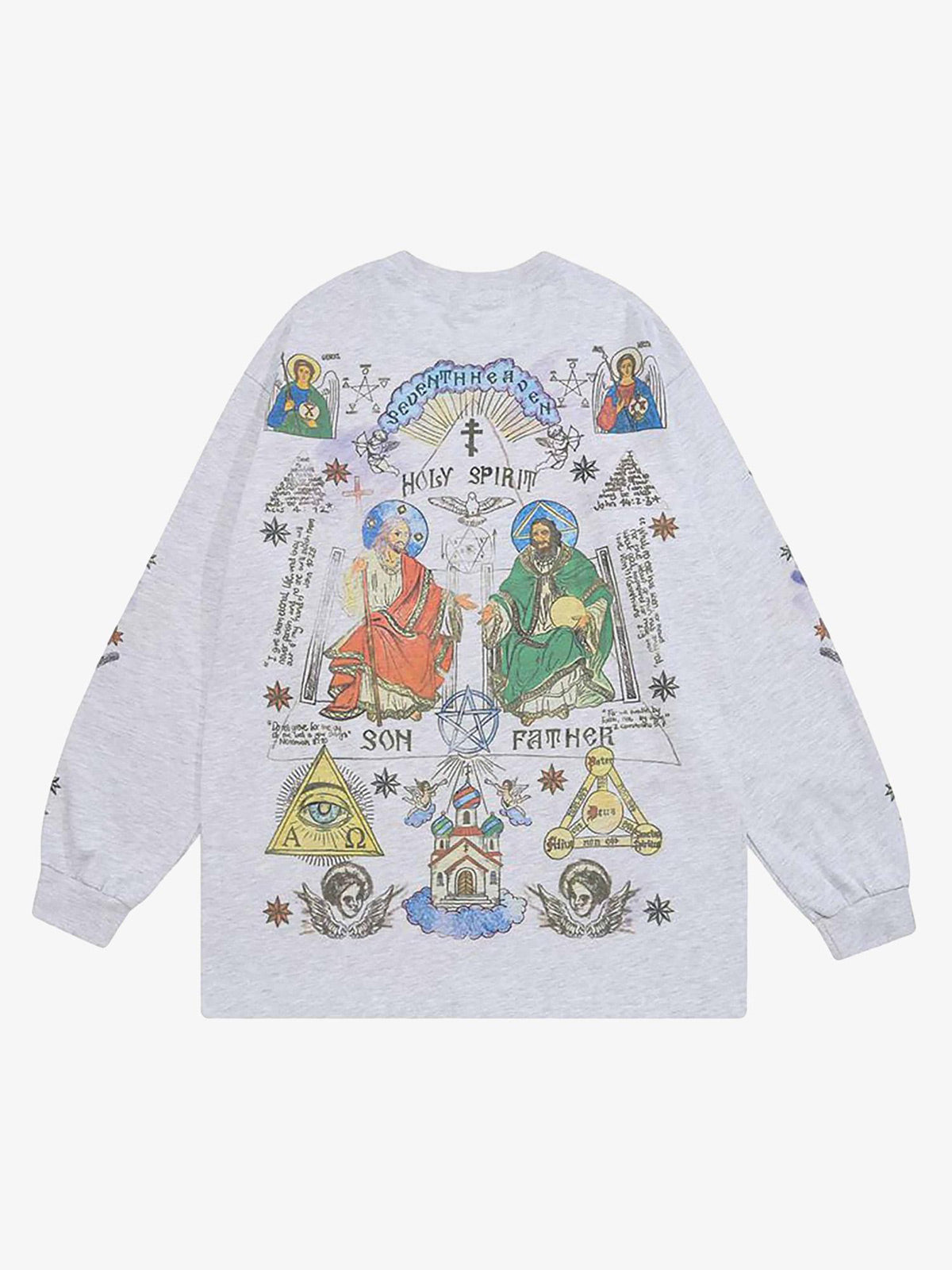 Thesupermade American High Street Graffiti Long Sleeve T-Shirt 