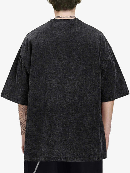 Thesupermade Creative Fun Big Tongue Print T-shirt - 2086 