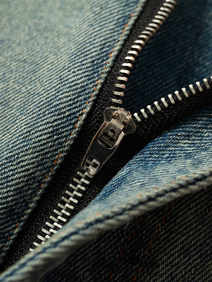 Gradient Washed Raw Edge Jorts 