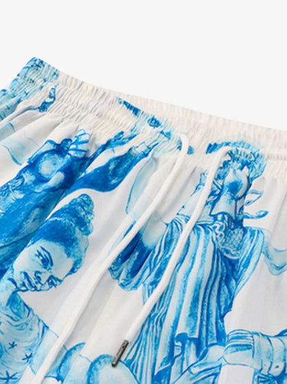 Rebels Printed Rap Beach Shirts Short Sets 