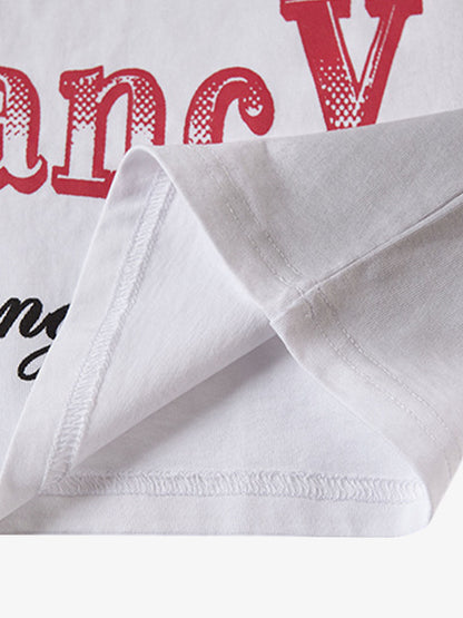 Spray- Painted Letter Print Necklace Vest 