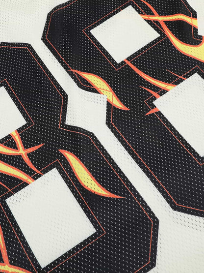 Jersey Style Flame Print T-shirt 