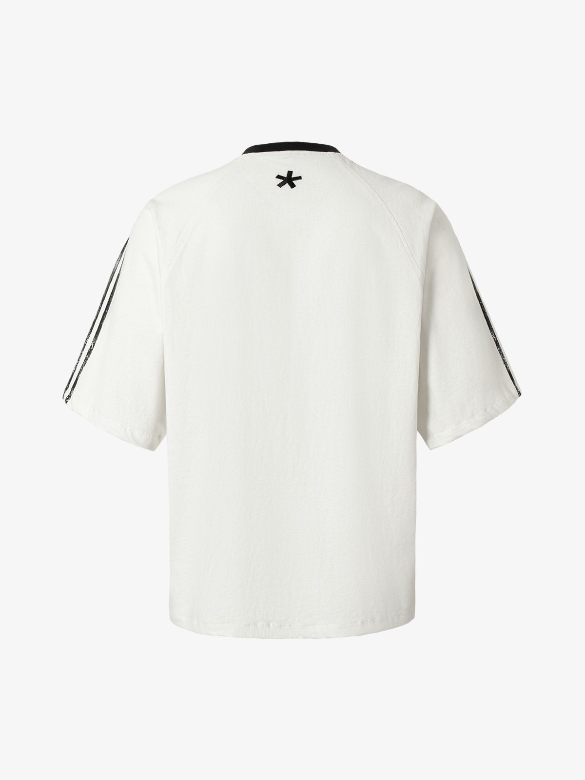 Heavy Washed Street Metal Collar T-shirt 