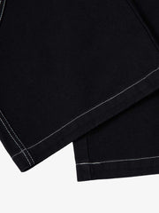 Deconstructed Contrast Embroidered Baggy Jeans - 2330 