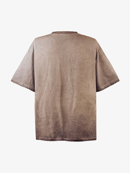 Portrait Print Crew Neck T-Shirt - 2377 