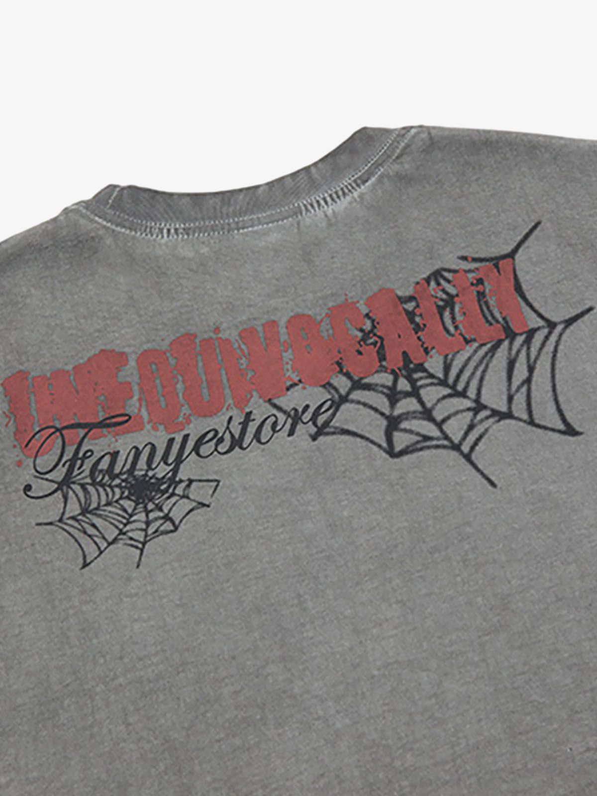Raggedy Design Spider Web Graphic Vest - 2360 