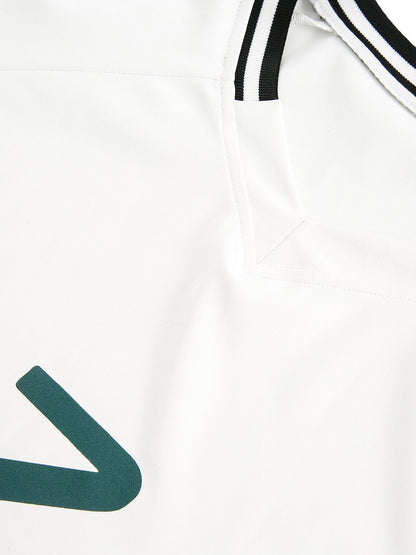 Jersey Contrast Color Stitching Long Sleeve T-shirt 